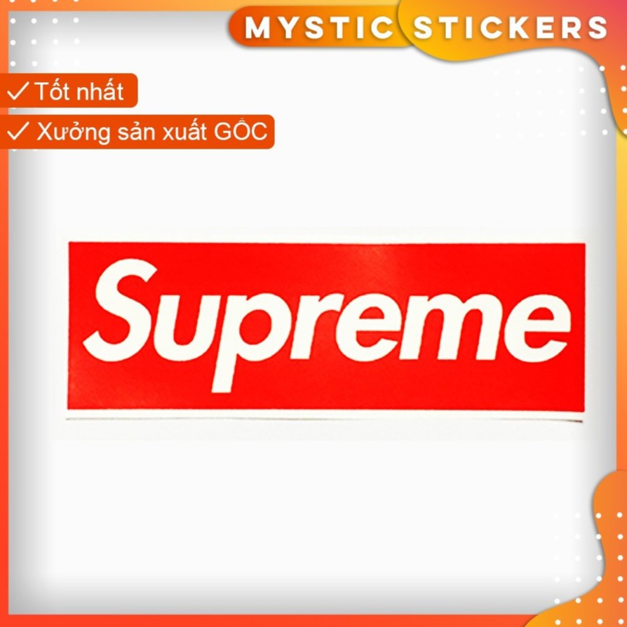 [SUPREME 7.5 X 2.5 CM] 01 Sticker chống nước/ trang trí,dán xe laptop mũ bảo hiểm vali...