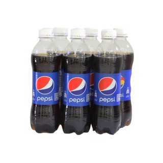 Lốc 6 chai nước ngọt có gas Pepsi (390ml)