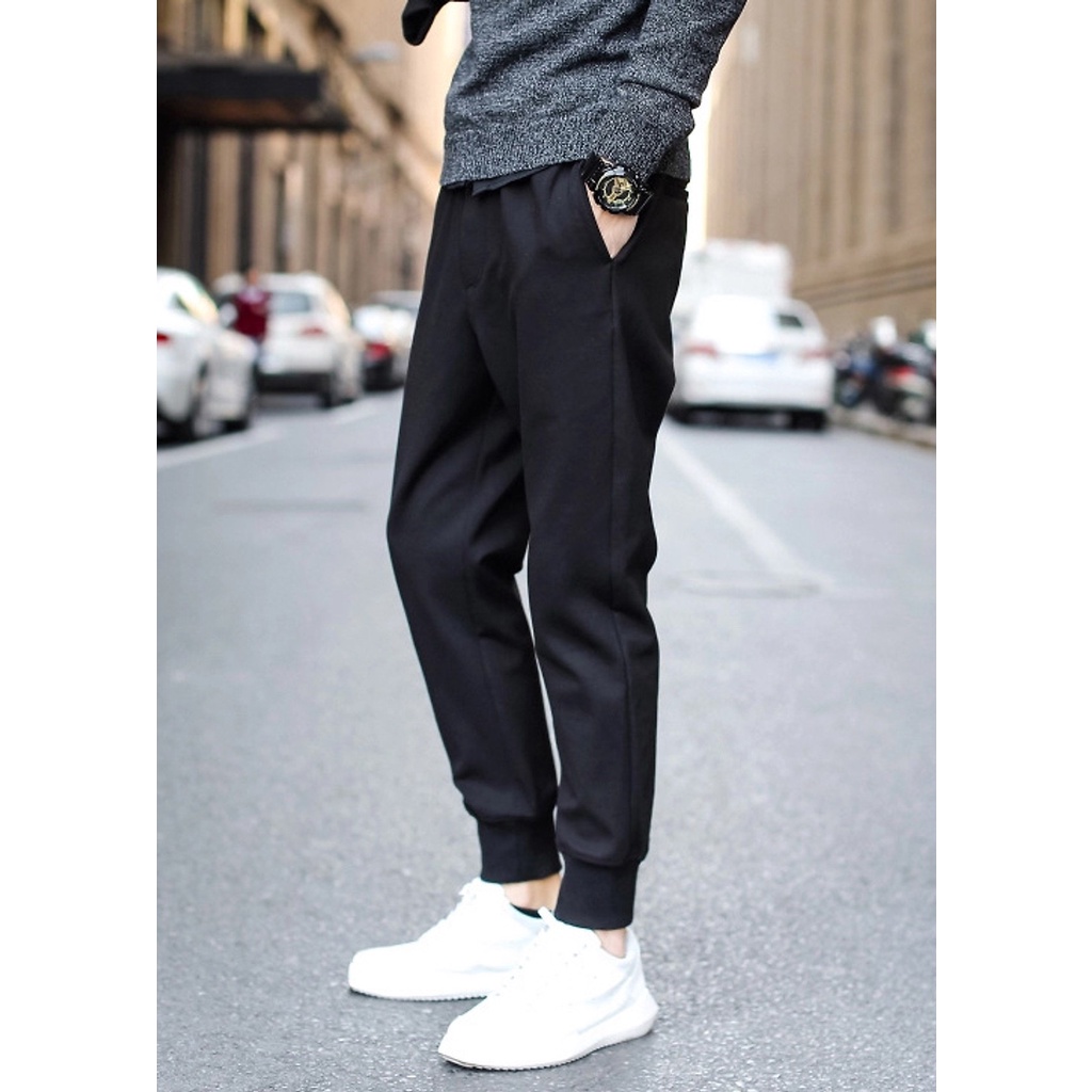 Quần Jogger Nam Nữ Trơn Basic Thun Poly Phong Cách Thể Thao Năng Động Cá Tính
