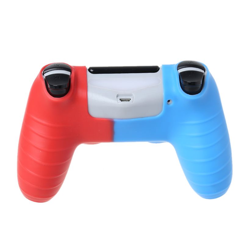 Set vỏ bọc silicon cao su họa tiết chấm bi dành cho tay cầm chơi game Sony PS4 Slim/Pro