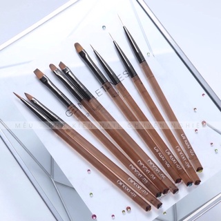 Set 9 cọ dingxi cáng nâu trong