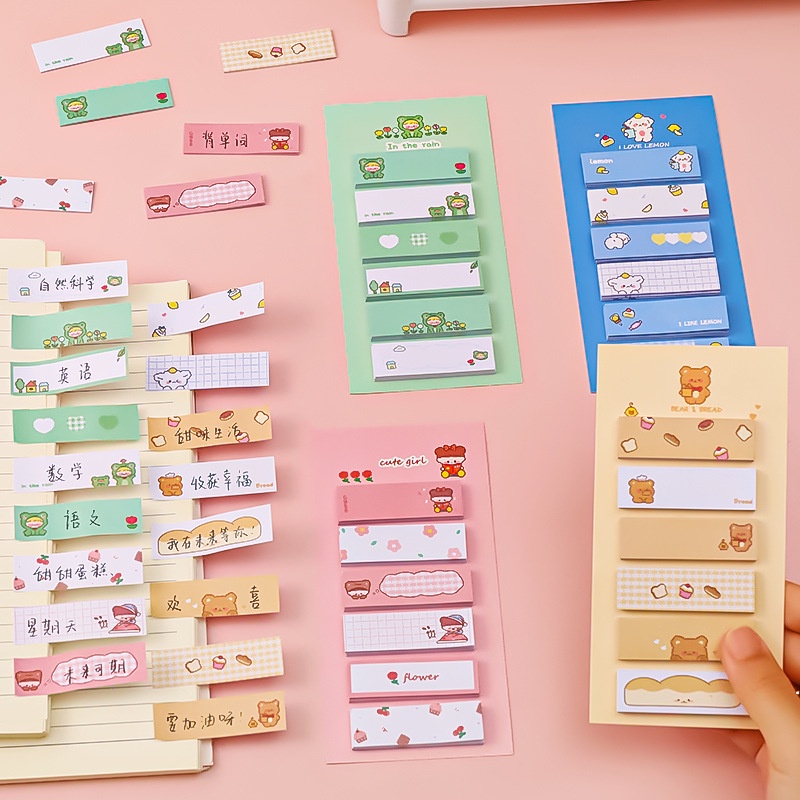 Giấy note bookmark xinh xắn dùng ghi chú đánh dấu bài học đọc sách học tập
