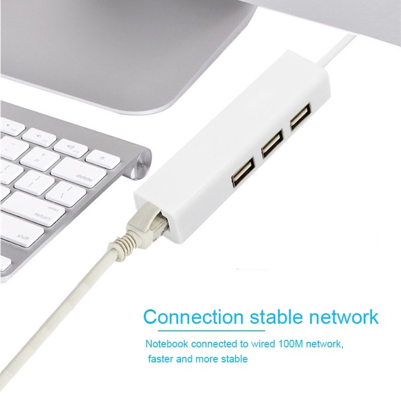 Cáp Chuyển Đổi Usb-C Usb 3.1 Type C Sang Usb Rj45 Network Ethernet Lan Cho Macbook Pc Ios Android