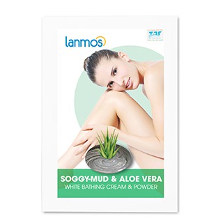 Kem Và Bột Tắm Trắng Bùn Non-Nha Đam Lanmos 120g