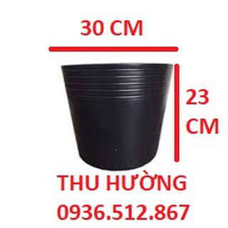 [Giá Rẻ Bất Ngờ] Chậu nhựa đen 36x30 C11 trồng - ươm cây Loại Dày- Dẻo-Bền