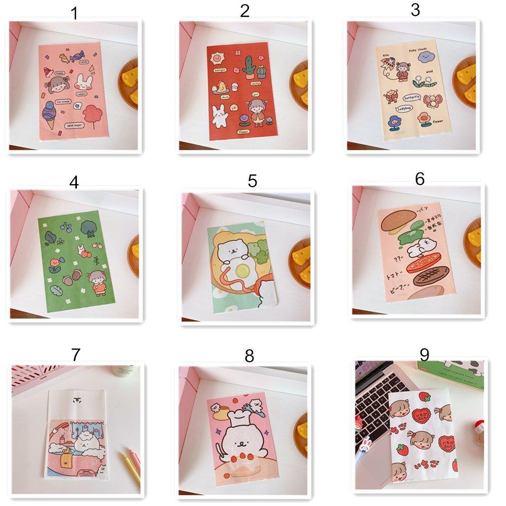 LAKAMIER Túi Giấy Đựng Quà Mini Họa Tiết Gấu Và Hoa Xinh Xắn