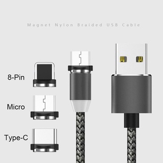 [Full Set 3 Đầu Sạc] Cáp Sạc Từ Nam Châm 3 đầu độ Dây Dù Siêu Bền