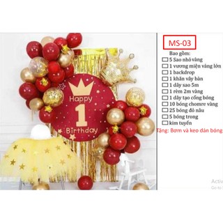 SET BONG BÓNG BACKDROP SET BÓNG TRANG TRÍ SINH NHẬT (4 MẪU MỚI)