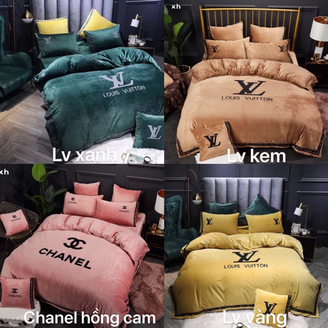Set chăn ga nỉ nhung thêu thương hiệu cao cấp, dc chọn mẫu | BigBuy360 - bigbuy360.vn