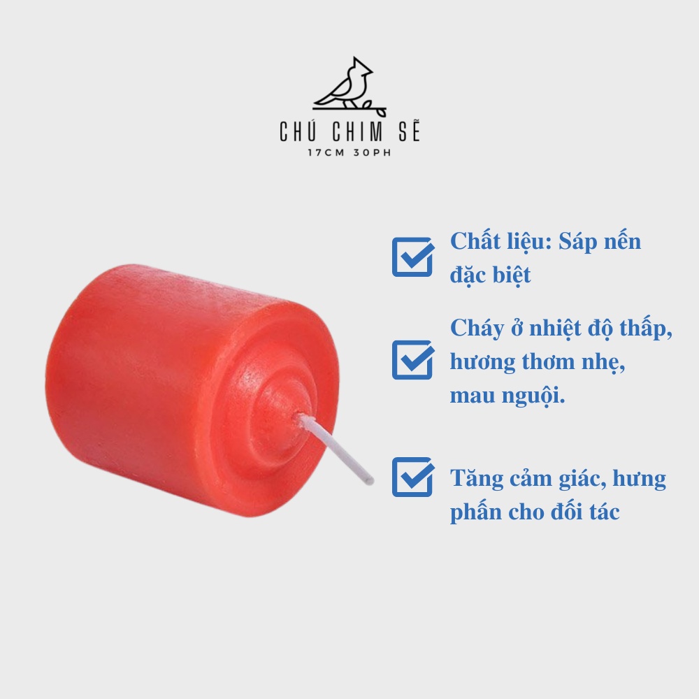 Nến lạnh nhiệt độ thấp an toàn cho da không gây bỏng- Chú Chim Sẽ