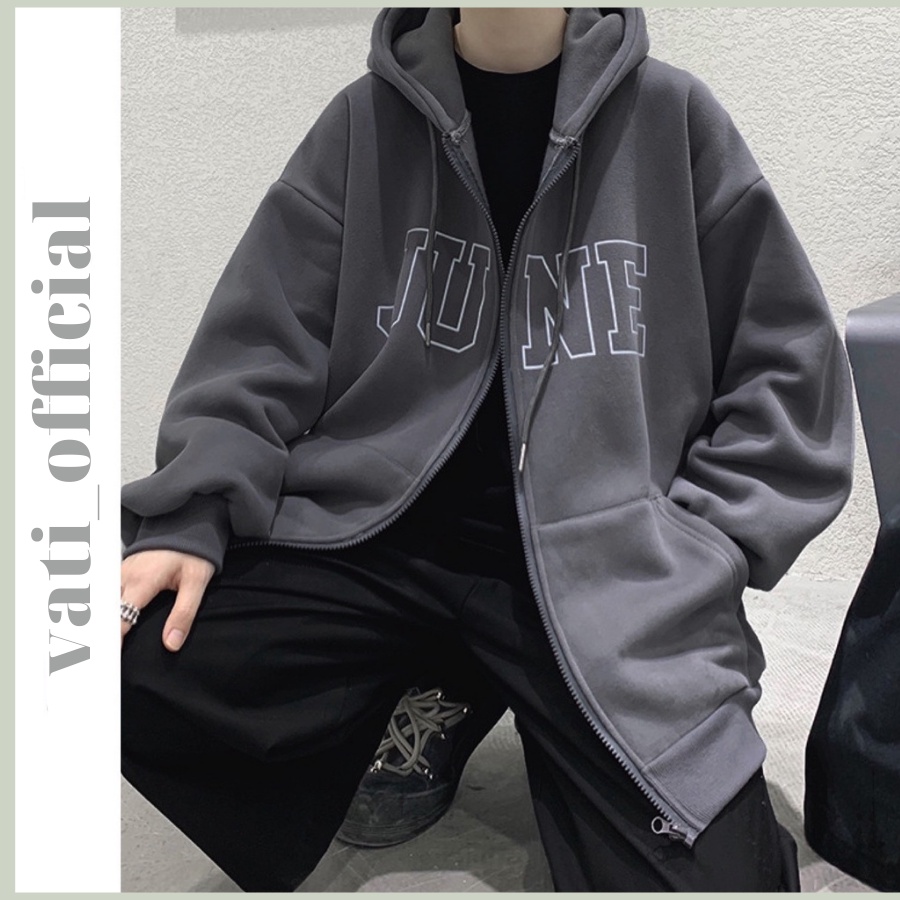 Áo Khoác Jacket Hoodie Zip Nỉ mũ 2 lớp Thu Đông Nam Nữ  Form Rộng, Hoodie zip local brand chất vải nỉ không bai xù Vati