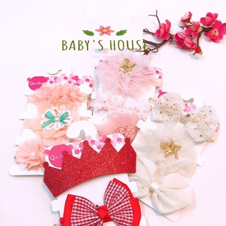 Set 3 băng đô voan cho bé -  4 mẫu