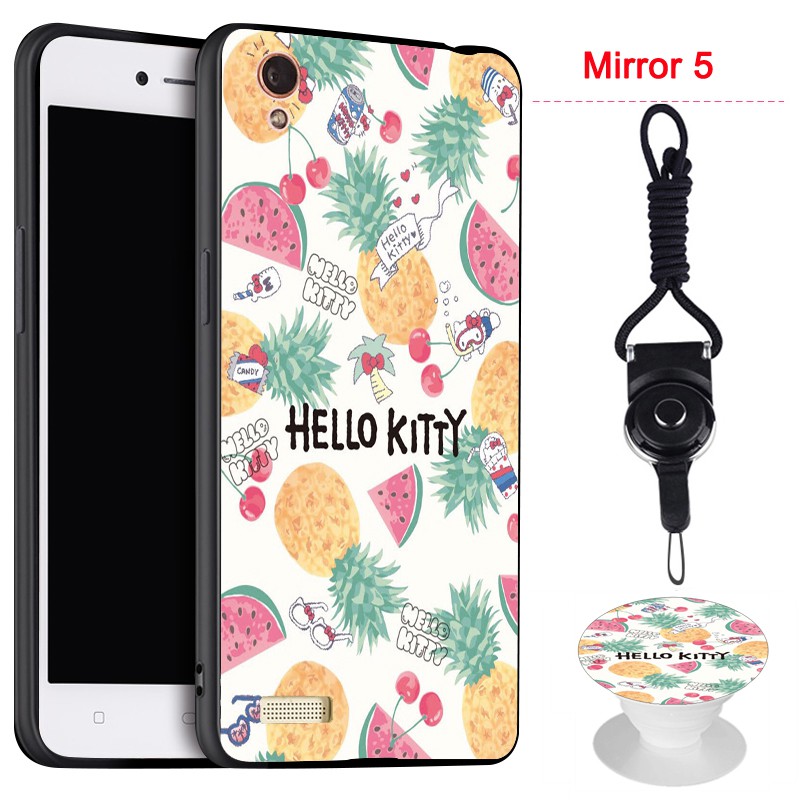 Mới Ốp Điện Thoại Silicon Mềm Họa Tiết Hoạt Hình Gắn Kèm Giá Đỡ Và Dây Đeo Dành Cho Oppo Mirror 5 / R1201