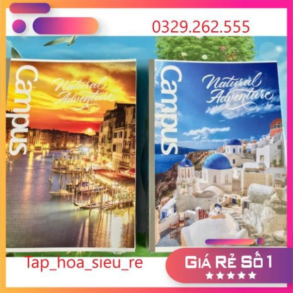 (Rẻ Vô địch) Set 10 Vở kẻ ngang Campus 80 trang có chấm cao cấp