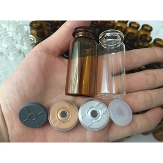 Lọ chiết serum,TBG 10ml cực kỳ dày dặn  (nắp cao su,nắp bạc,vòi chiết) đi theo