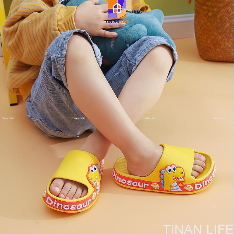 Dép Quai Ngang Khủng Long Cho Bé 2-5 Tuổi, Êm Chân, Đi Dạo, Mang Trong Nhà, Bám Sàn Không Trơn Trượt