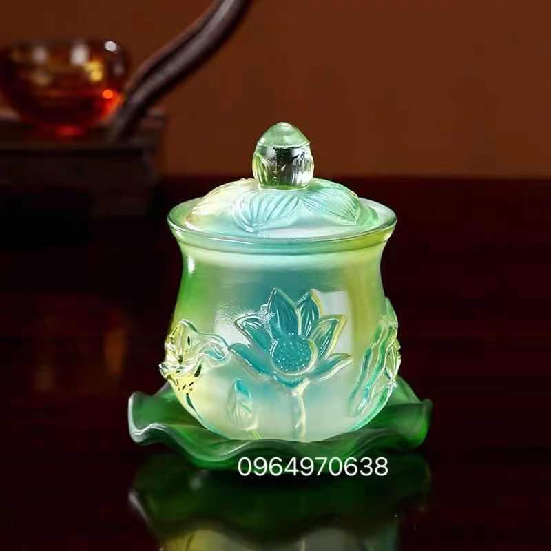 Chén Thủy Tinh Lá Đề  Size Nhỏ (Chiếc)