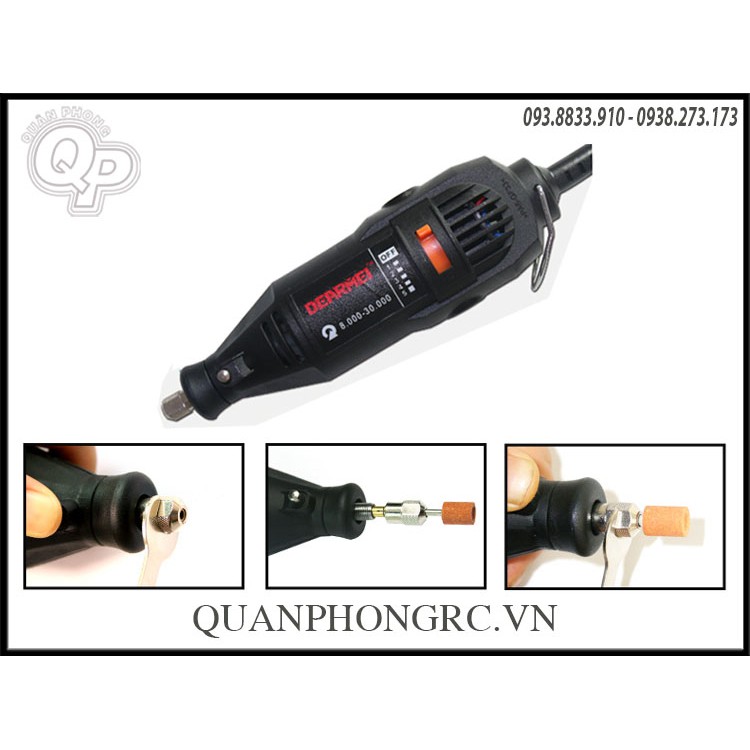 Máy khoan mài cắt khắc đa năng DEARMEI 130W Mini Electric Rotary Tool Die Grinder