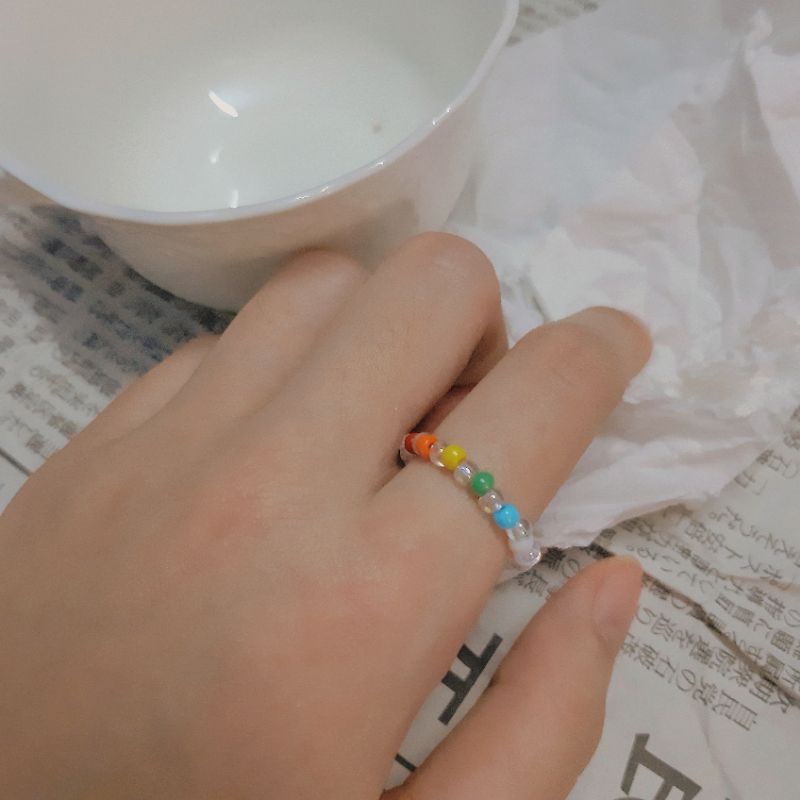 Vòng tay cầu vòng đơn giản, đáng yêu cheap moment với Jennie