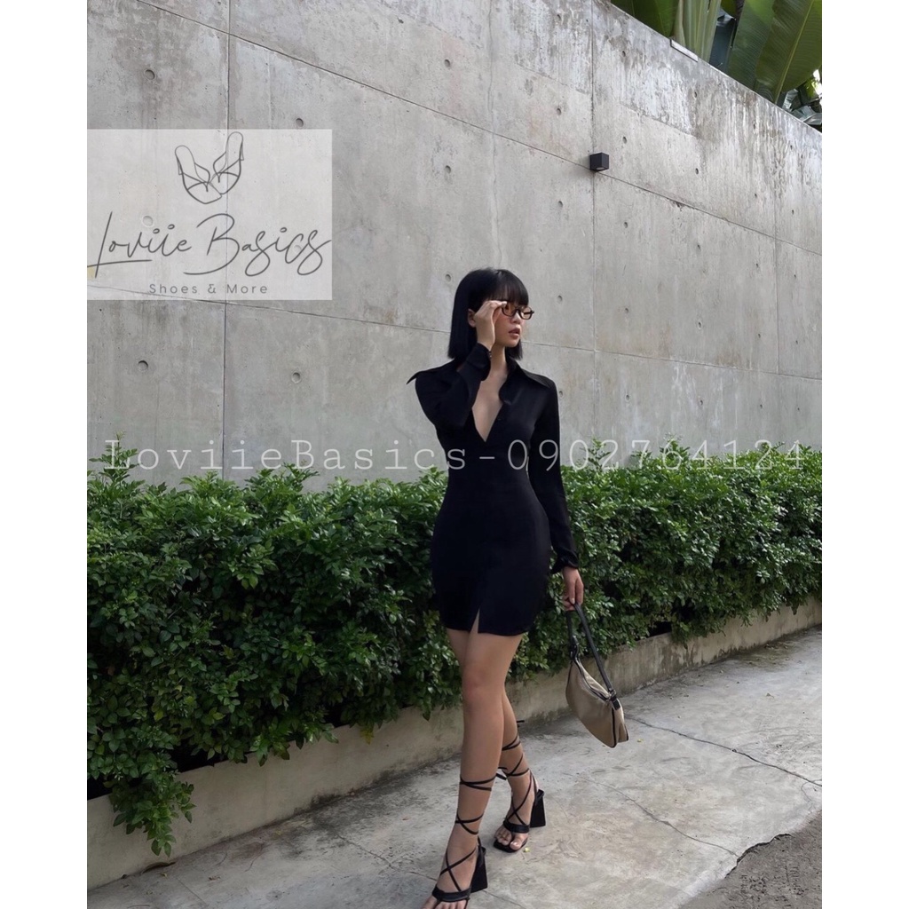 SANDAL CAO GÓT LOVIIECORNER - GIÀY NỮ MŨI VUÔNG CỘT DÂY - GIÀY THỜI TRANG GÓT TAM GIÁC 9 PHÂN G220427