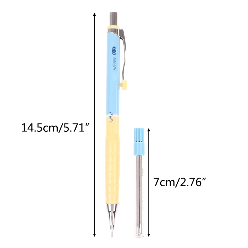 Bút chì cơ bấm ngòi 0.3mm kèm hộp ngòi thay thế