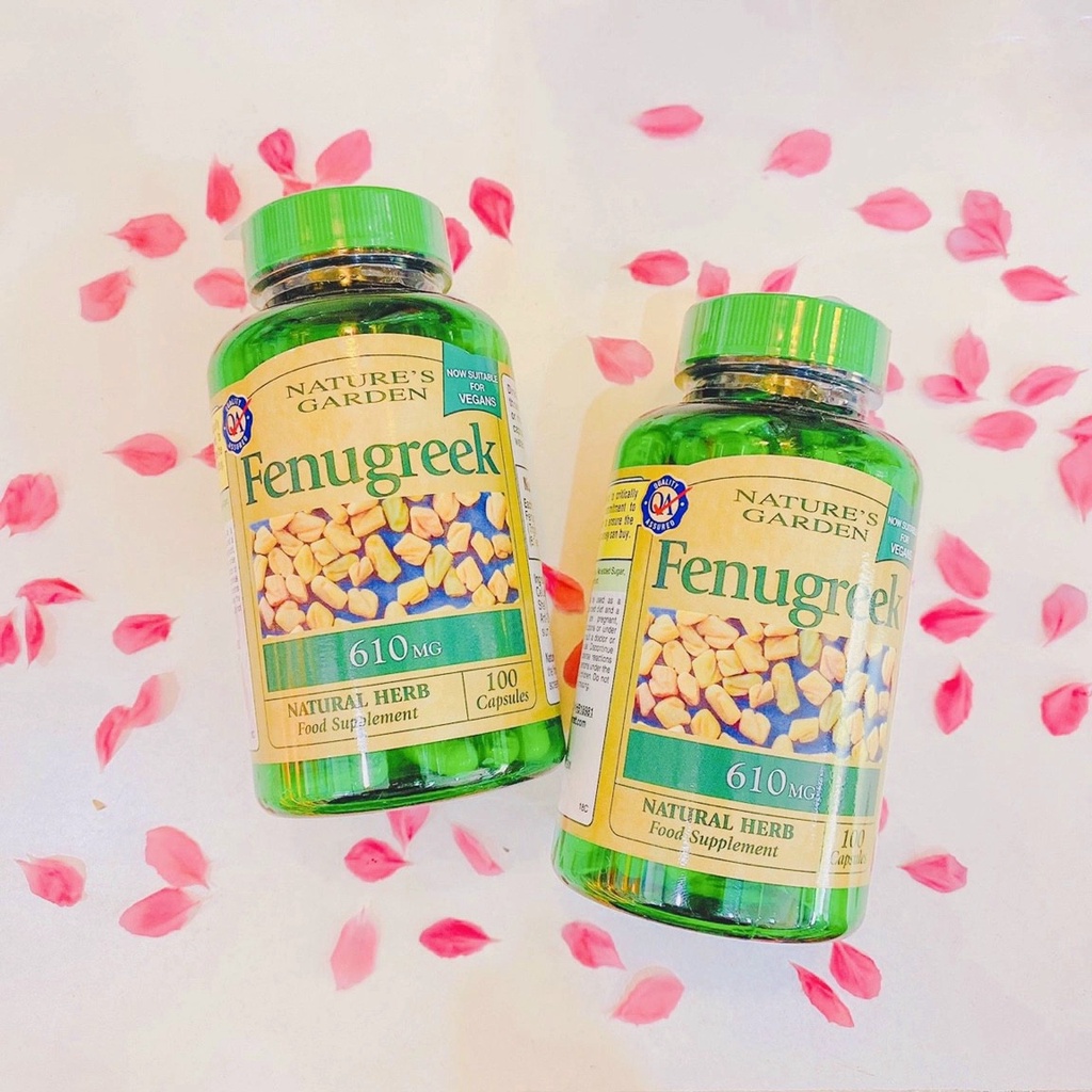 Lợi Sữa Fenugreek Nature's Garden 610mg Hộp 100 Viên | Minizon Kids