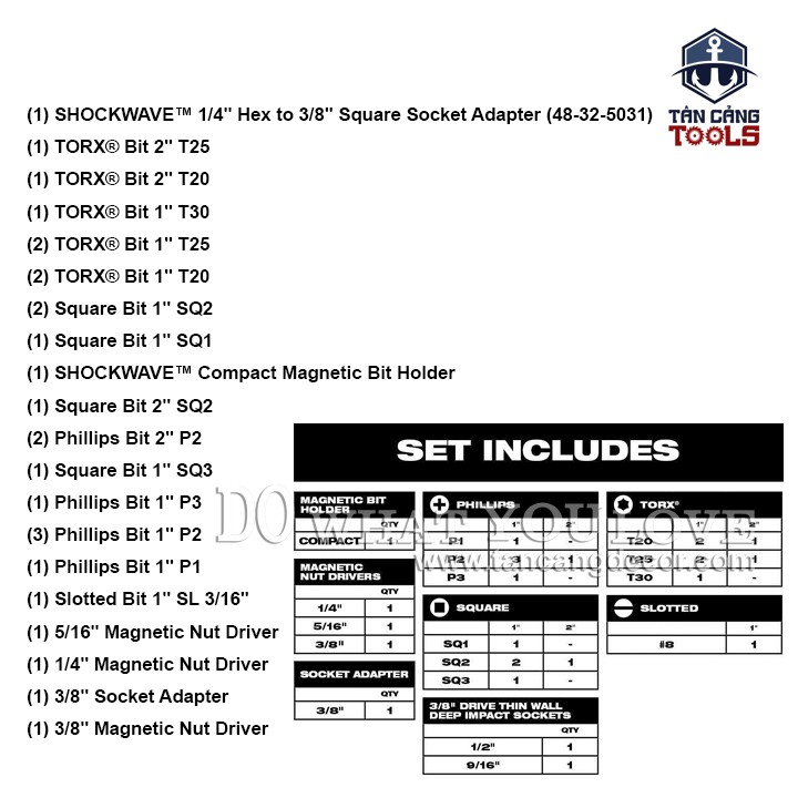 Combo Đa Năng 26 Chi Tiết Milwaukee Shockware 48-32-4408
