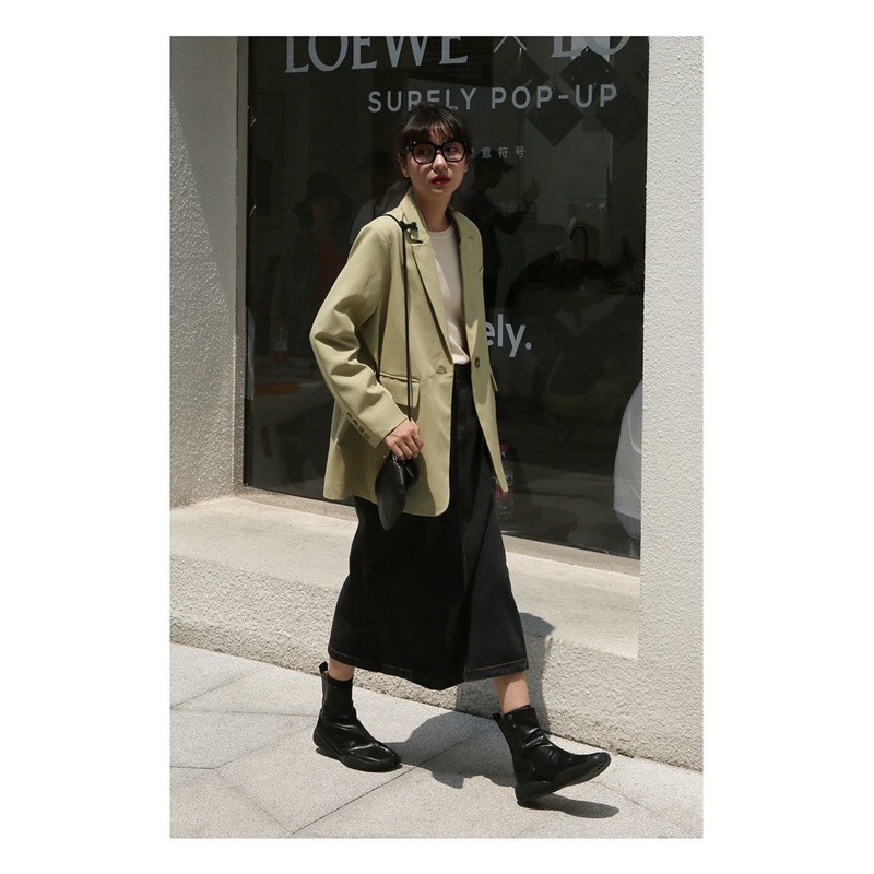 Chân Váy Jeans Nữ Dáng Dài Xẻ Tà Ullzang | BigBuy360 - bigbuy360.vn