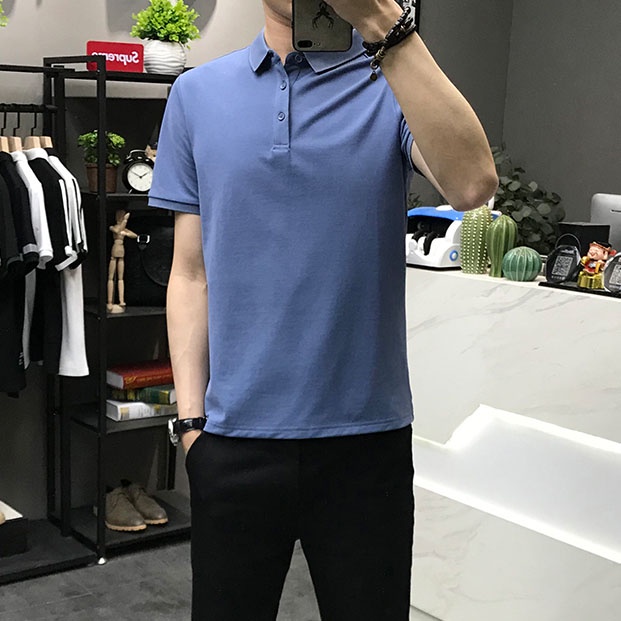 Áo Polo Nam Trơn Văn Phòng Trẻ Trung In Họa Tiết Chữ Phong Cách Basic Tinh Tế Zenkocs3 MEN TOP 241