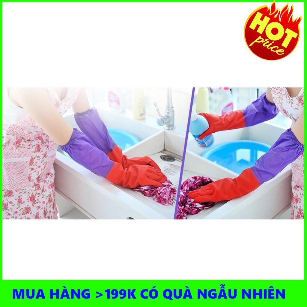 Găng tay cao su dài lót nỉ | TẠI HÀ NỘI