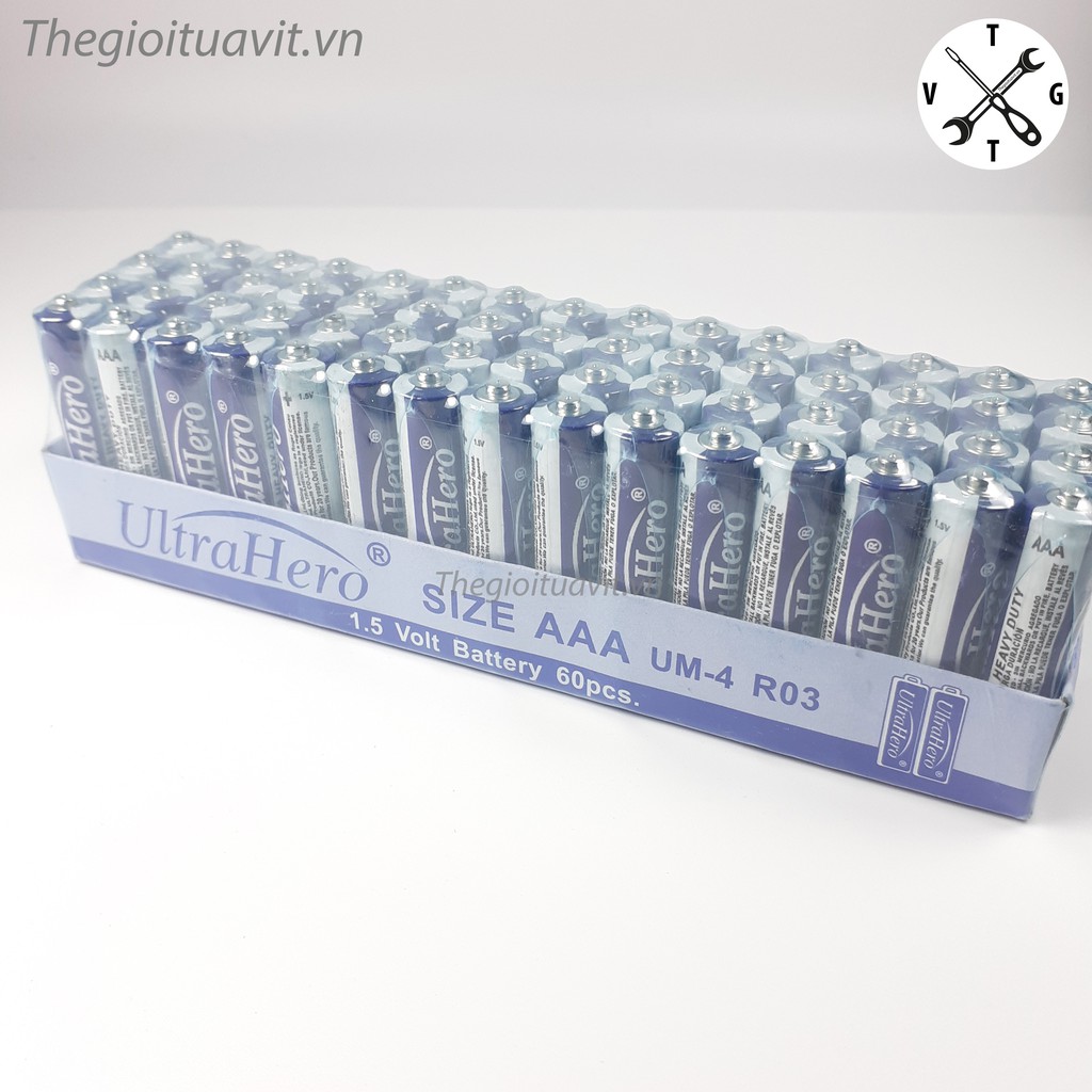 Sỉ lốc 60 viên pin AA/AAA UltraHero Pin tiểu 1.5V chât lượng tốt