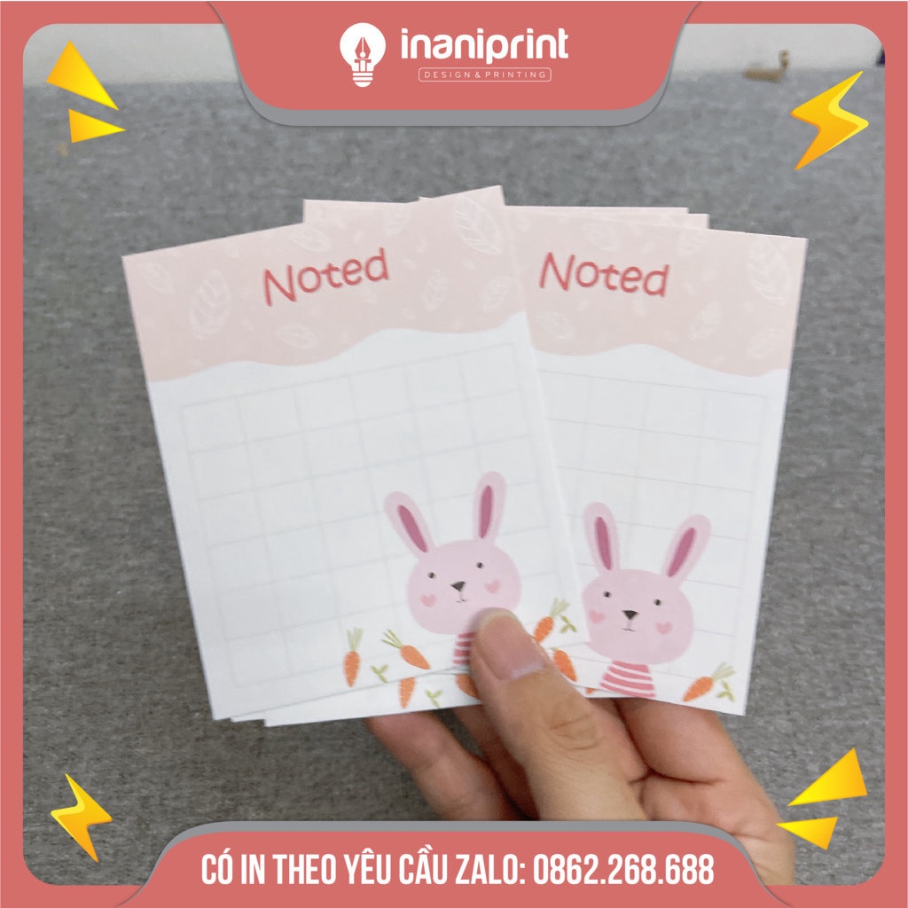 100 tấm giấy ghi chú, giấy note dễ thương giá rẻ - Kích thước 11x9cm - Kfrat trắng 120gsm