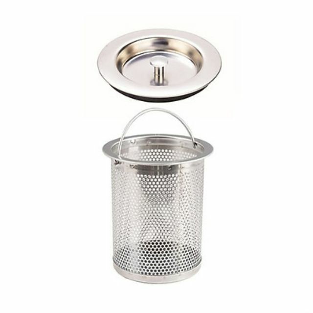 Bộ lọc rác bồn rửa inox  Miễn Phí Ship Nắp đậy và Giỏ lọc rác