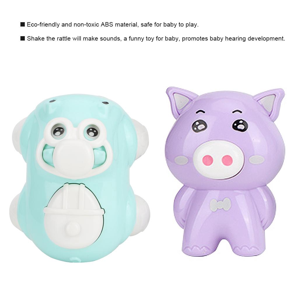 Havasshop Baby Rattles Toy Hand Shake Toy 6pcs/set Baby Plastic Animal Newborn Hand Shake Bed Bell Musical Toys