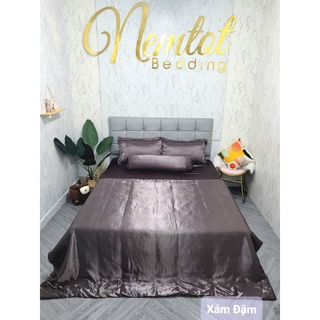 🔥hot🔥chăn ga phi lụa thái tuấn cao cấp loại 1 siêu mát mịn đủ size nệm, bộ 4, 5 món mền chần bông _nemtot bedding
