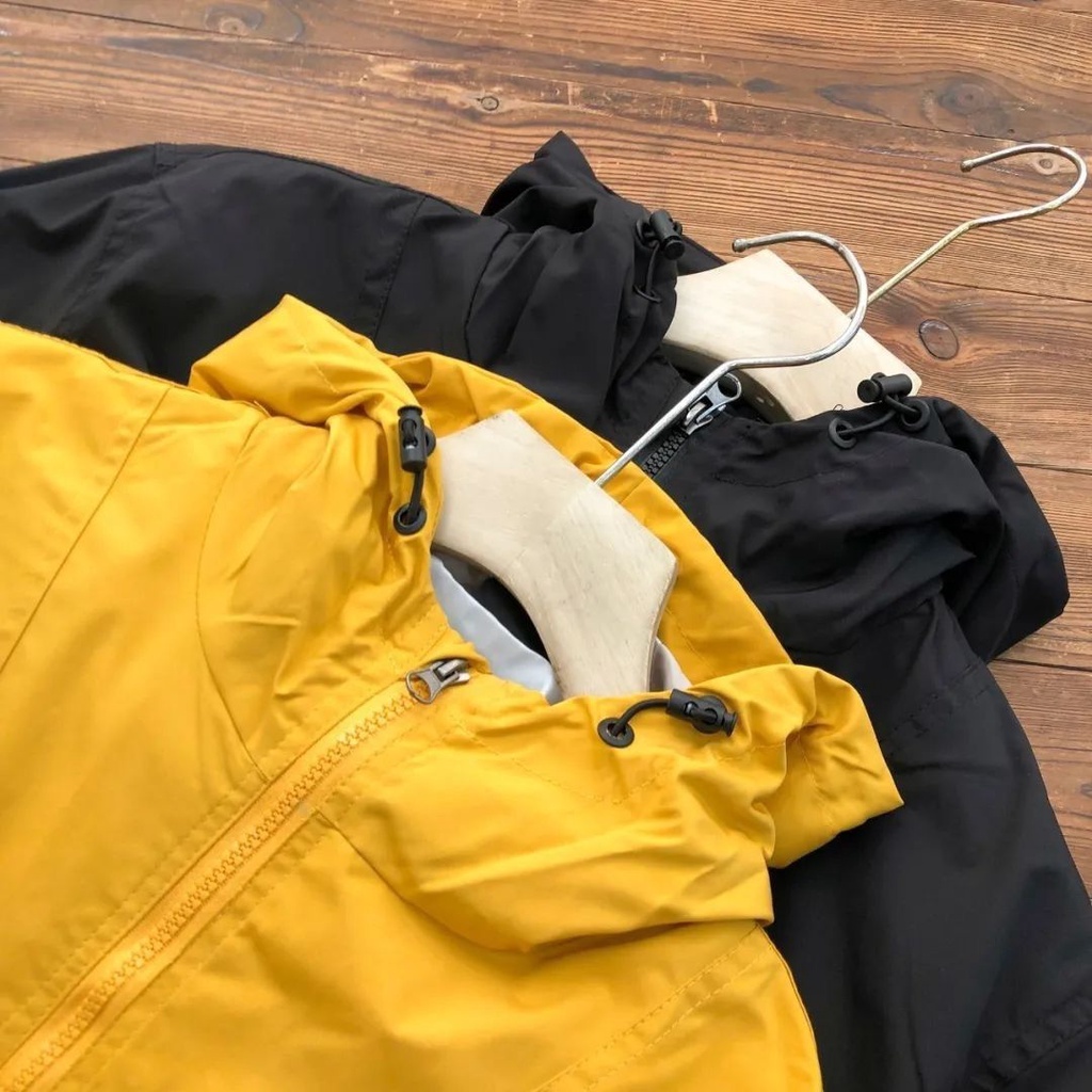 The North Face Áo Khoác Gió Có Mũ Trùm Phối Khóa Kéo Chống Thấm Nước Cá Tính