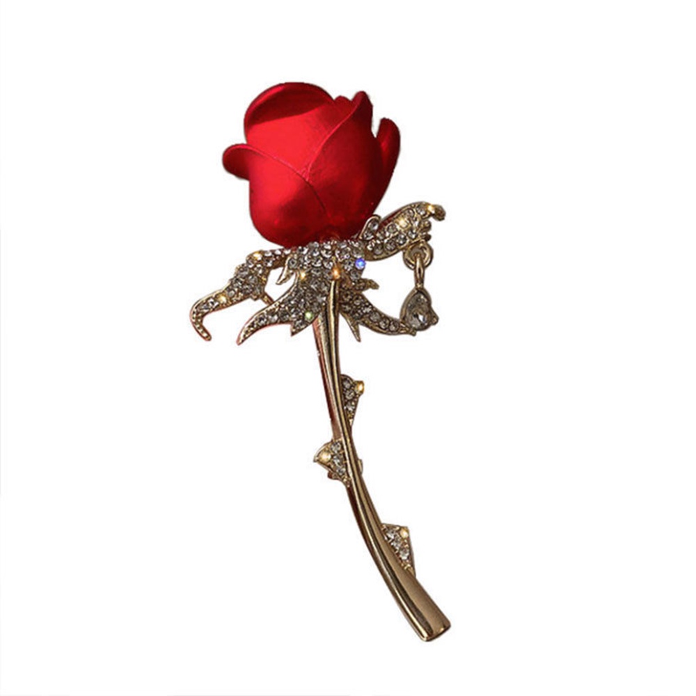 Ghim Cài Áo Hình Nơ/Hoa Hồng Đính Ngọc Trai Nhân Tạo Chống Mất