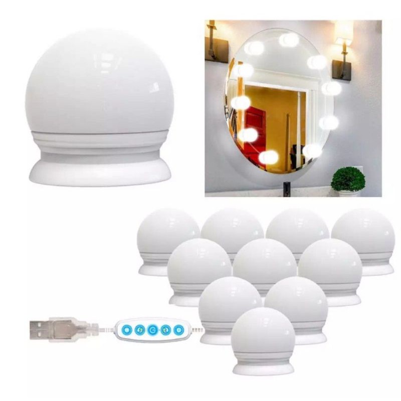 • HCM •Dây Đèn LED Bàn Trang Điểm 5 Chế Độ Điều Chỉnh Độ Sáng