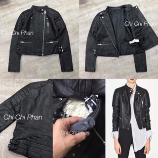 Áo da Zara dư xịn