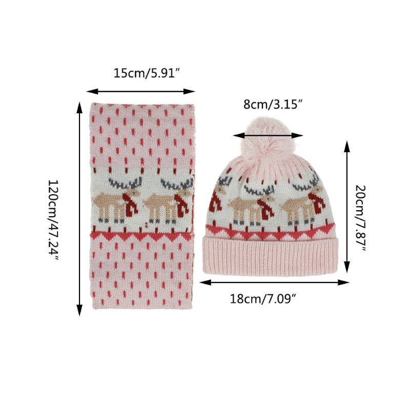 Set Khăn Choàng Cổ Và Mũ Nhiều Màu Sắc Phong Cách Giáng Sinh Cho Nam Và Nữ