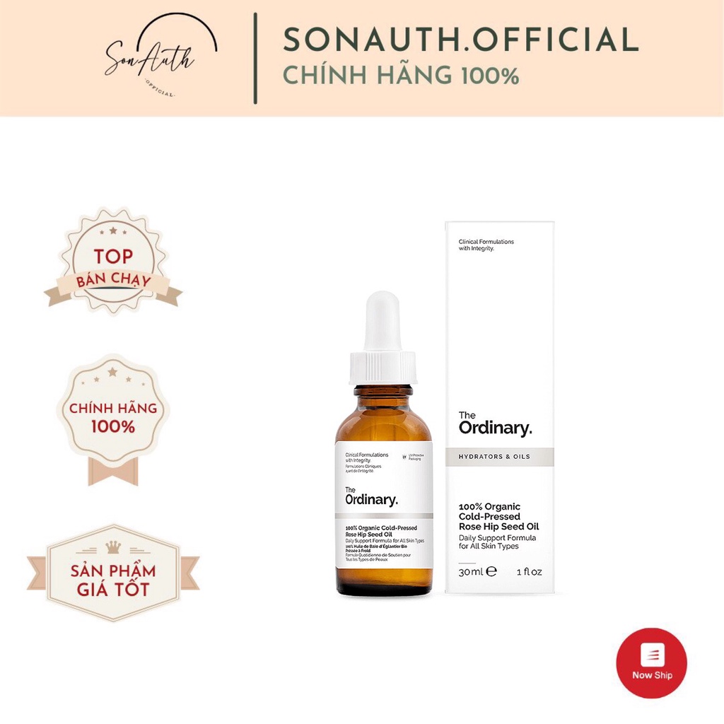 Dầu dưỡng The Ordinary 100% Organic Cold-Pressed Rose Hip Seed Oil