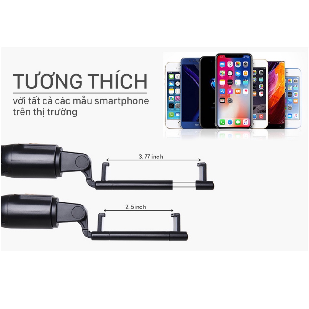 Gậy chụp ảnh 3 chân có điều khiển Bluetooth, cây livestream,tự sướng Tripod K07  – KYWI SHOP