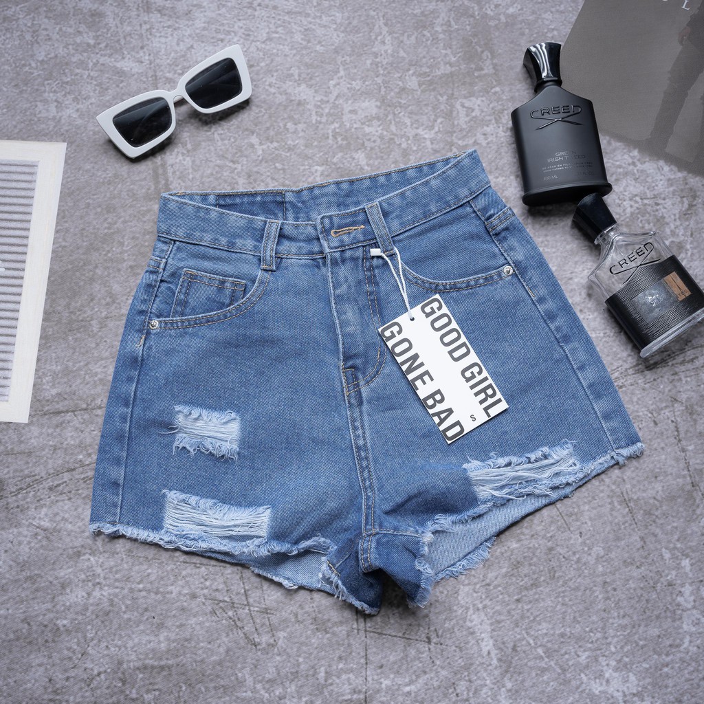 [MẪU NHÀ MẶC] QUẦN SHORT NỮ LƯNG CAO, VẢI MỀM MỊN, QUẦN ĐÙI JEAN NẮP TÚI RÁCH ÍT - {HOT TREND} | BigBuy360 - bigbuy360.vn