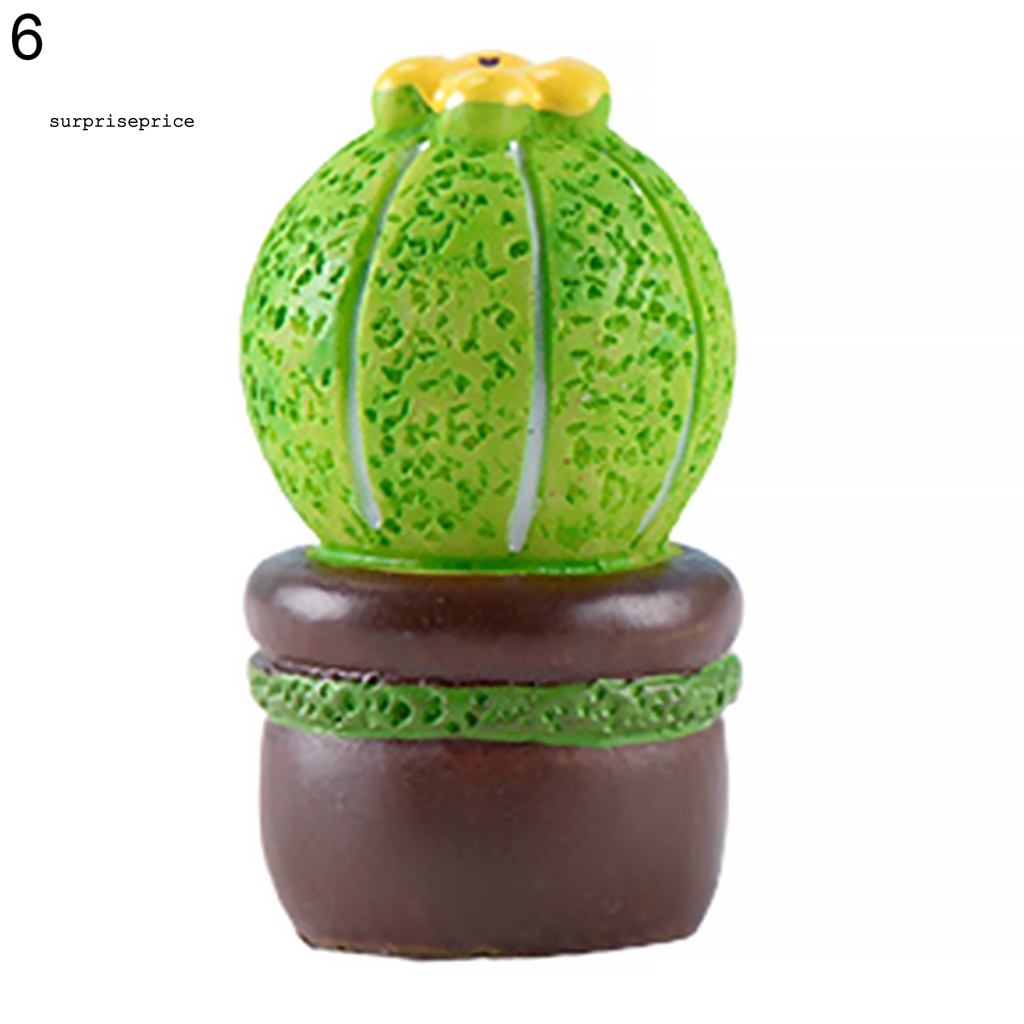 Chậu Cây Xương Rồng Giả Mini Bằng Nhựa Resin Dùng Trang Trí Nhà Cửa