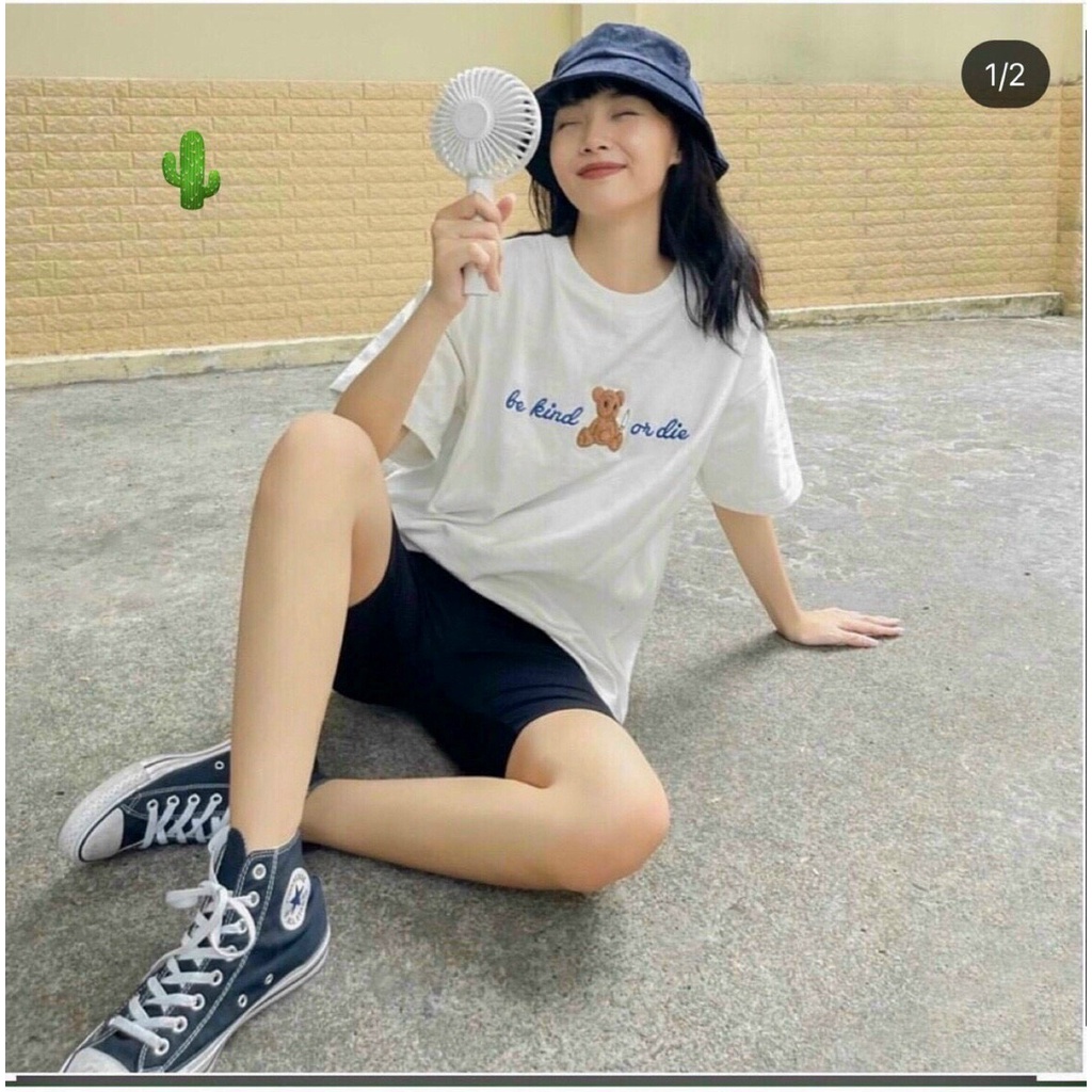 sét bộ đùi áo gấu fom rộng phối quần ngố lửng