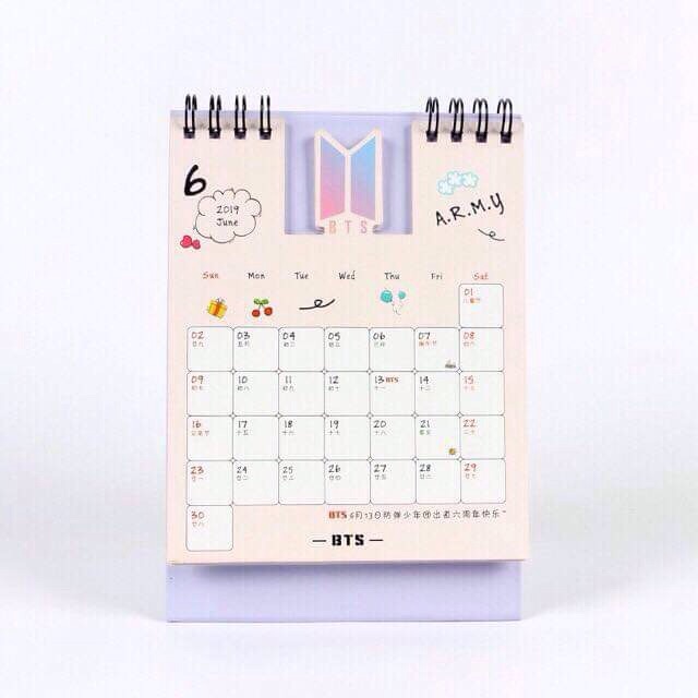 Lịch để bàn 2019 BTS