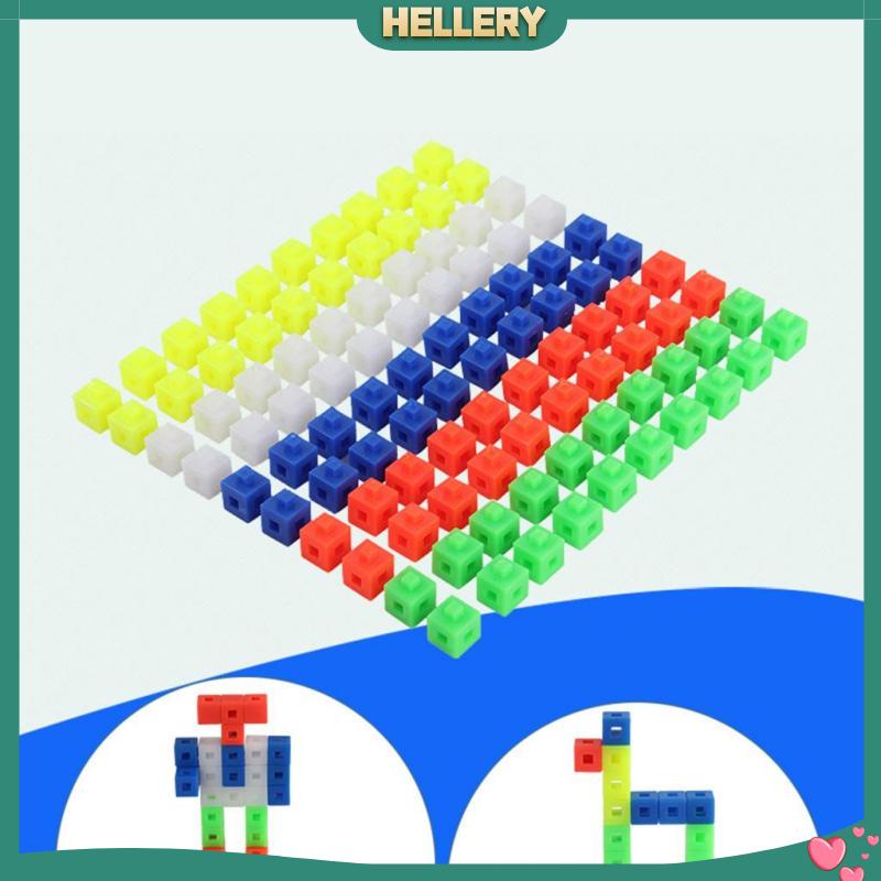 Bộ 100 Khối Lập Phương Nhiều Khớp Nối / Học Toán 5 Màu Tùy Chọn