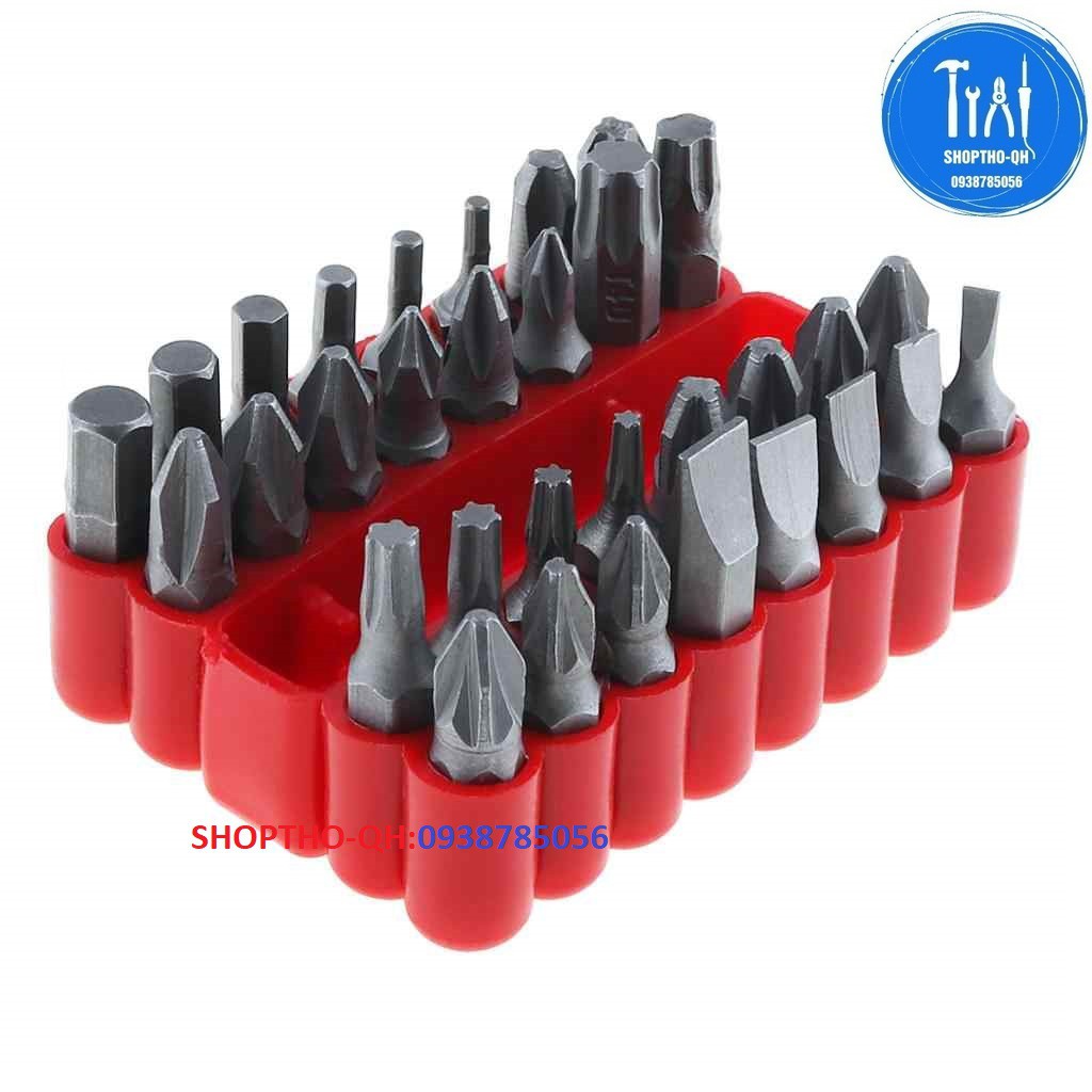 Bộ sản phẩm tuốc nơ vít 33 chi tiết.
