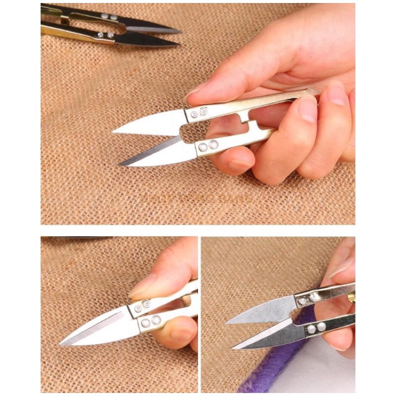 Kéo bấm cắt chỉ inox trắng