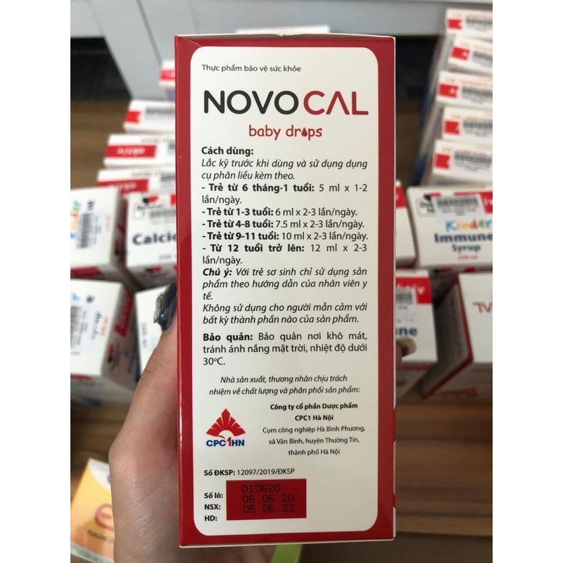 Novocal baby drops - canxi sữa nhỏ giọt cho trẻ từ 6 tháng tuổi , vị thơm ngon bé nào cũng thích